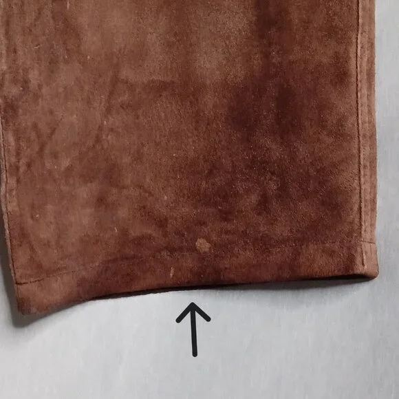 Margaret Godfrey Leather Pants Womens 14 Brown Straight Leg Lined Biker Rocker - Picture 7 of 11